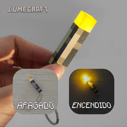 Llavero Antorcha Minecraft LED